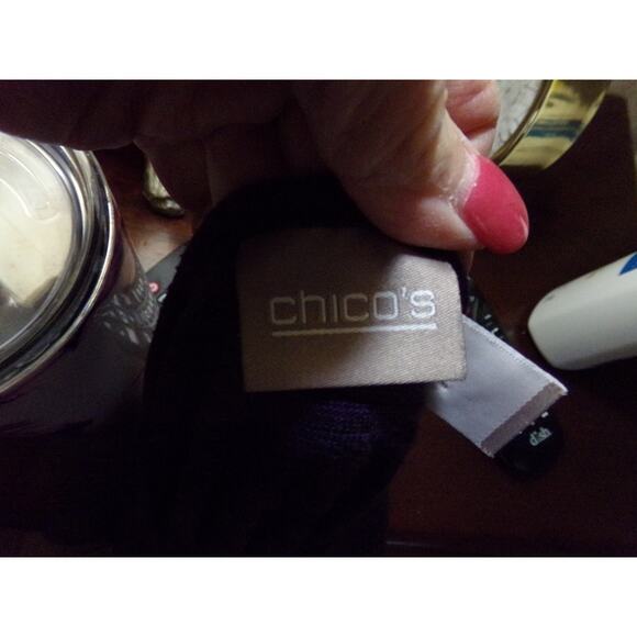 Chico's purple 3/4 sleeve knit top 0 (4) Very good‎ condition - Picture 5 of 5